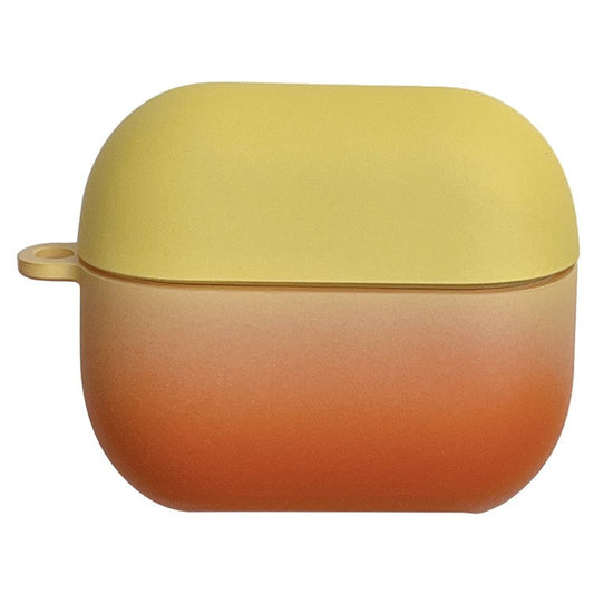 For Samsung Galaxy Buds3 Pro / Buds3 Case Gradient Color Hard PC Matte Earphone Cover - Yellow+Orange