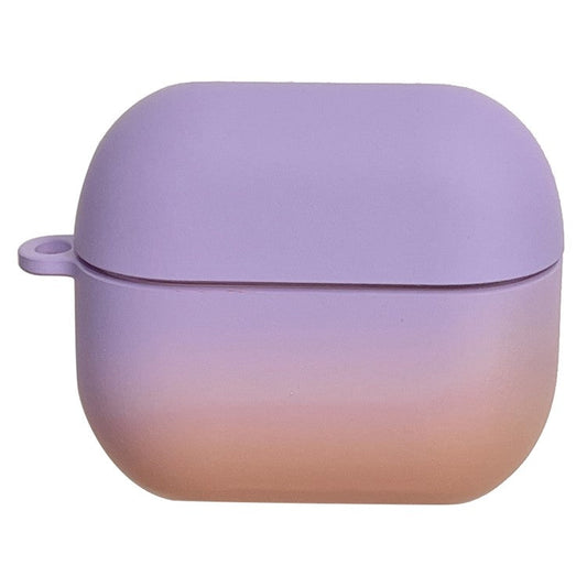 For Samsung Galaxy Buds3 Pro / Buds3 Case Gradient Color Hard PC Matte Earphone Cover - Purple+Orange