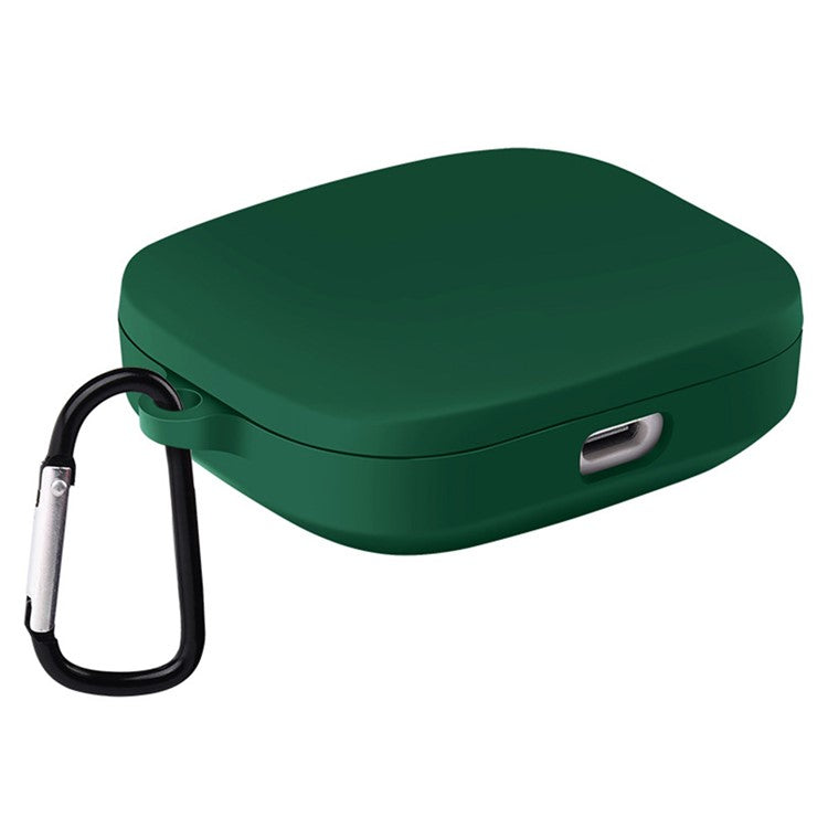 For Xiaomi Redmi Buds 6S / Buds 6 Active Case Wireless Earphone Silicone Protective Cover with Carabiner - Green