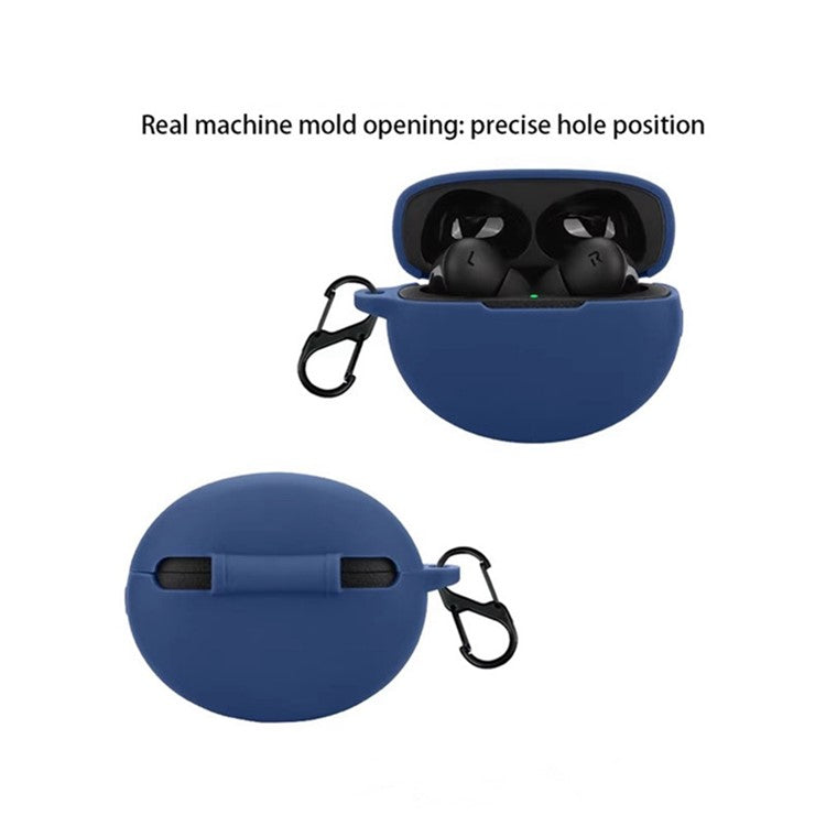 For Oppo Enco X3 Charging Case Cover Bluetooth Earbuds Soft Silicone Cover with Anti Lost Buckle - Yellow