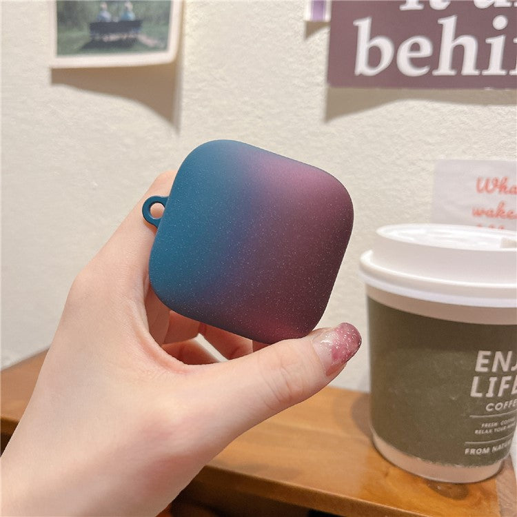 For Xiaomi Redmi Buds 6 Active Case Gradient Color Hard PC Matte Earphone Cover - Blue+Purple