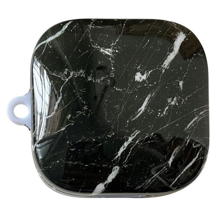 For Xiaomi Redmi Buds 6 Active Shockproof Case Marble Pattern Headset Hard PC Cover - Black