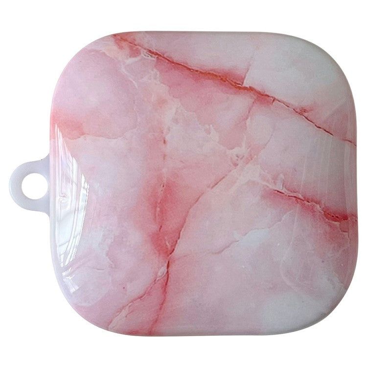 For Xiaomi Redmi Buds 6 Active Shockproof Case Marble Pattern Headset Hard PC Cover - Red