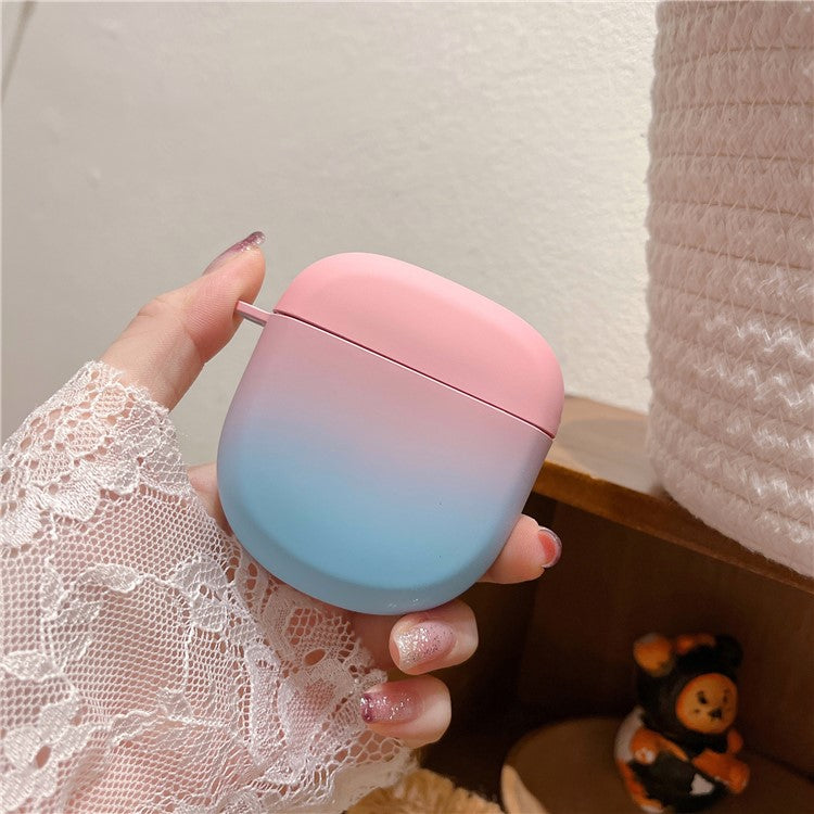 For Bose QuietComfort Ultra / Earbuds II Case Gradient Color Hard PC Matte Earphone Cover - Pink+Blue