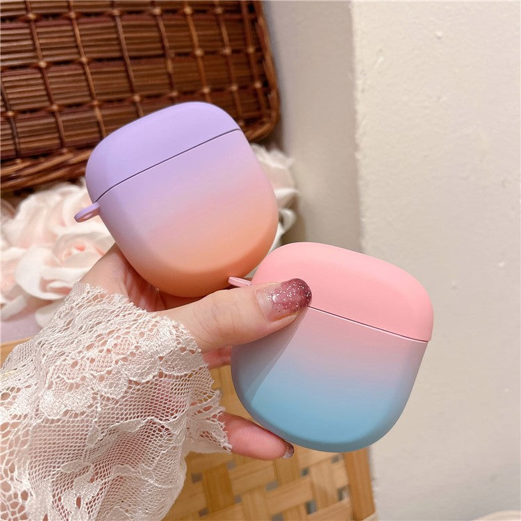 For Bose QuietComfort Ultra / Earbuds II Case Gradient Color Hard PC Matte Earphone Cover - Pink+Blue