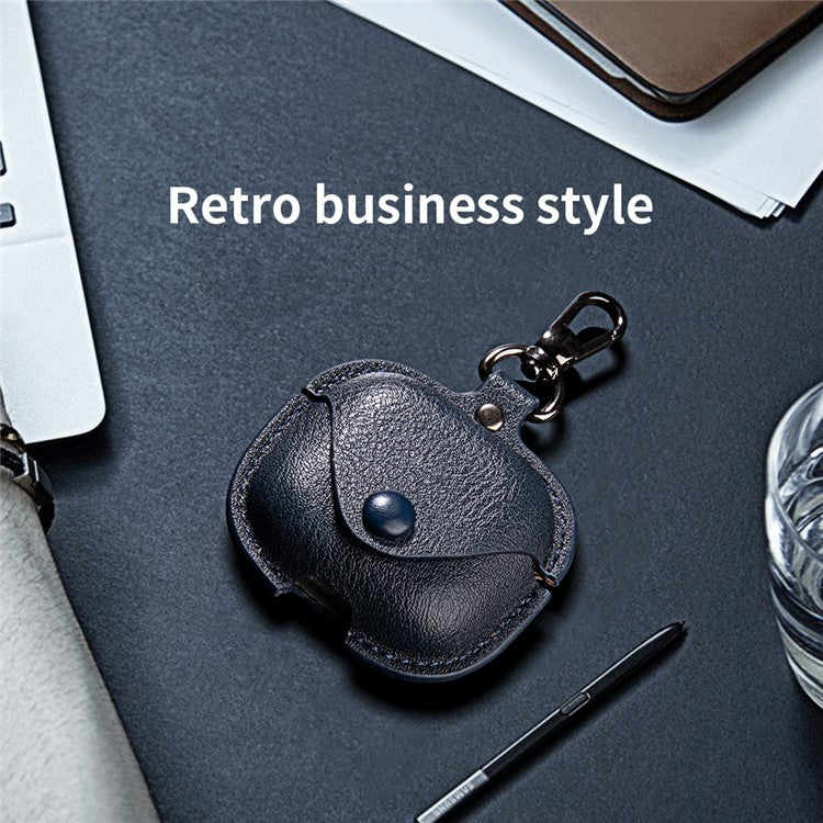 For Xiaomi Redmi Buds 6 Active Charging Case Cover Leather+PC Earbuds Protective Case - Dark Brown