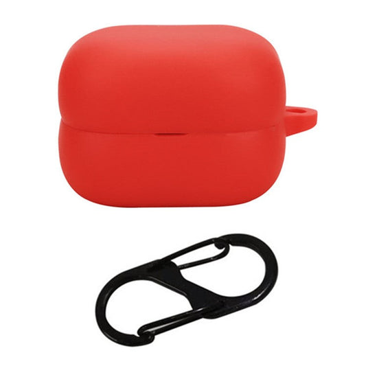 For Sony Linkbuds Fit WF-LS910N Case with Anti-Lost Buckle Bluetooth Earbuds Silicone Protective Cover - Red