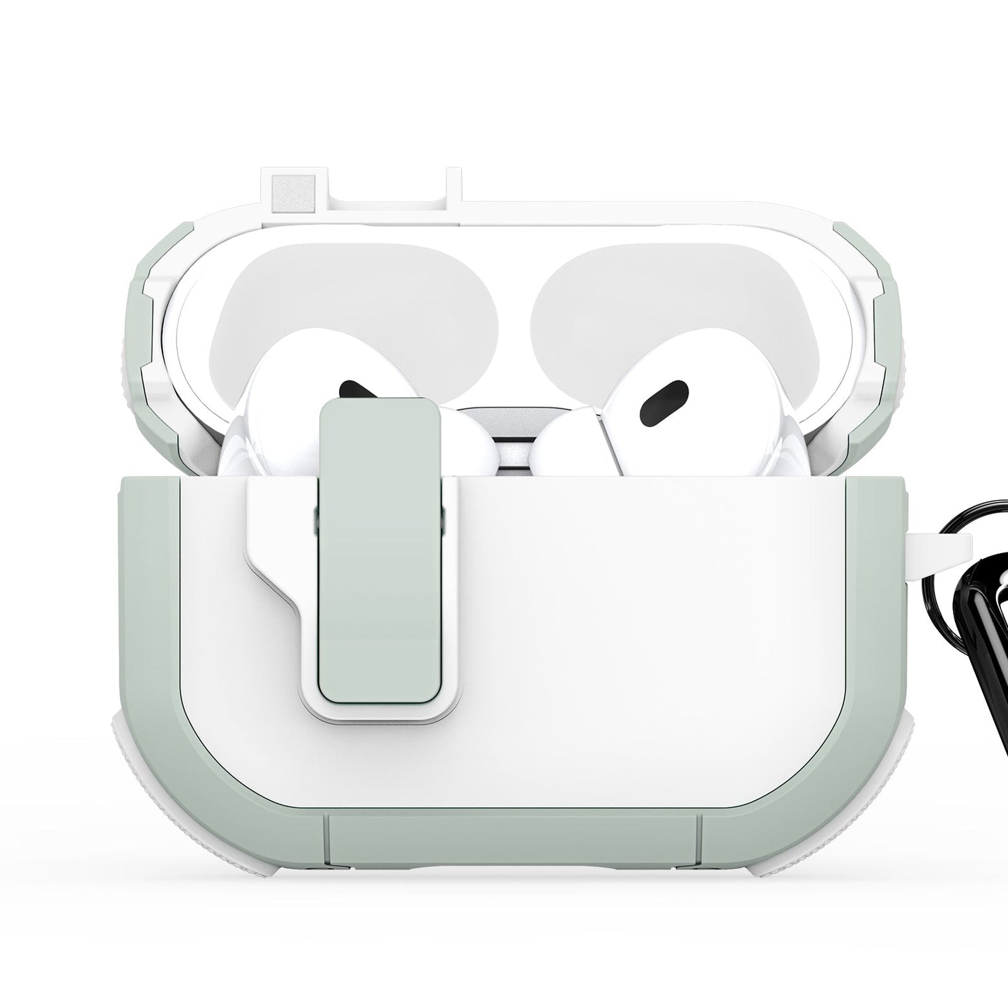 For AirPods Pro 2 Eraphone Case DUX DUCIS PECP Series PC+TPU Bluetooth Earphone Cover with Hook - White Green