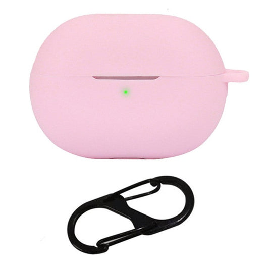 For Huawei Freebuds Pro 4 Case with Anti Lost Buckle Bluetooth Earbuds Silicone Protective Cover - Pink