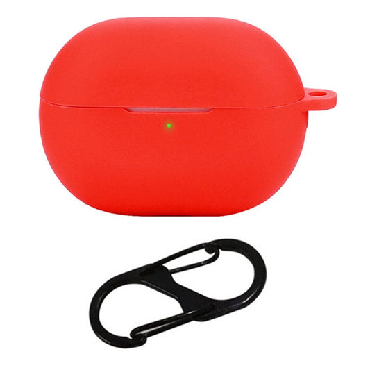 For Huawei Freebuds Pro 4 Case with Anti Lost Buckle Bluetooth Earbuds Silicone Protective Cover - Red
