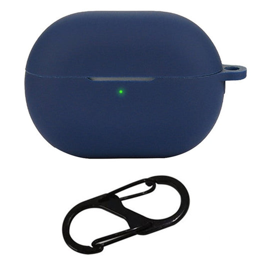 For Huawei Freebuds Pro 4 Case with Anti Lost Buckle Bluetooth Earbuds Silicone Protective Cover - Dark Blue
