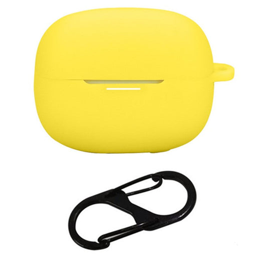 For Xiaomi Redmi Buds 6 Pro Case with Anti Lost Buckle Bluetooth Earbuds Silicone Protective Cover - Yellow