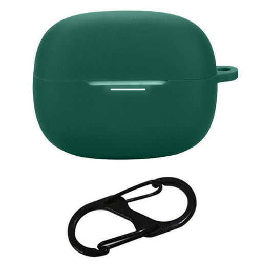 For Xiaomi Redmi Buds 6 Pro Case with Anti Lost Buckle Bluetooth Earbuds Silicone Protective Cover - Blackish Green