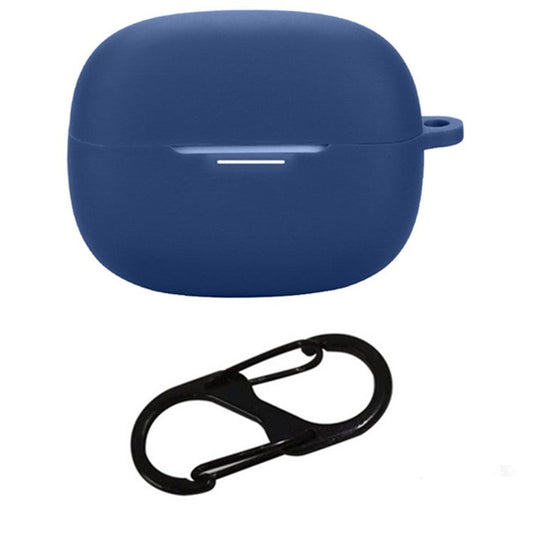 For Xiaomi Redmi Buds 6 Pro Case with Anti Lost Buckle Bluetooth Earbuds Silicone Protective Cover - Dark Blue