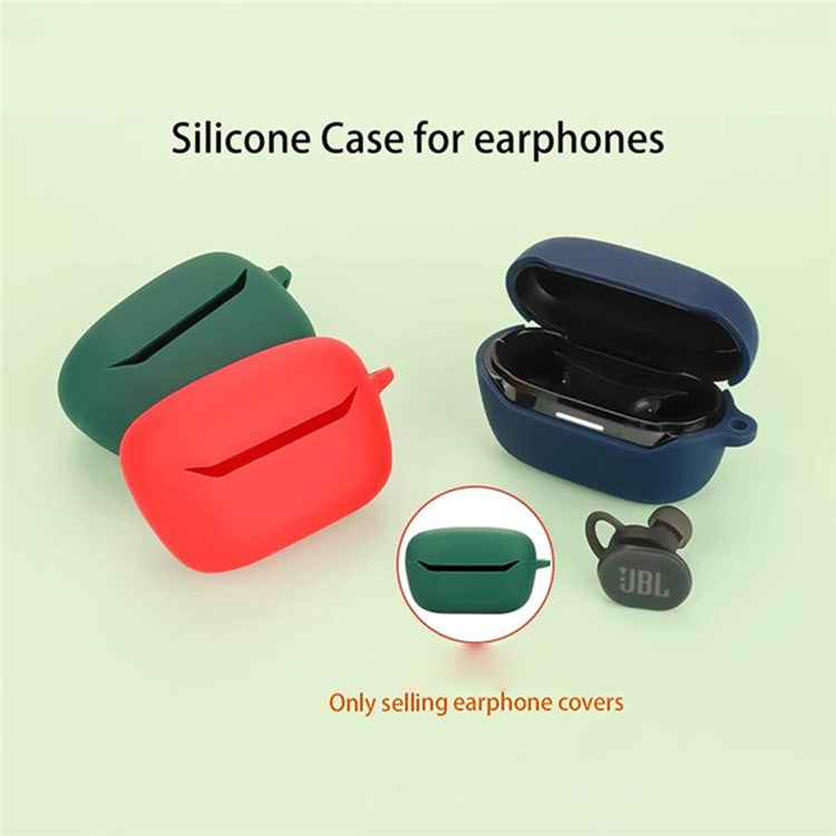 For JBL Endurance Race 2 Case with Anti Lost Buckle Bluetooth Earbuds Silicone Protective Cover - Blackish Green