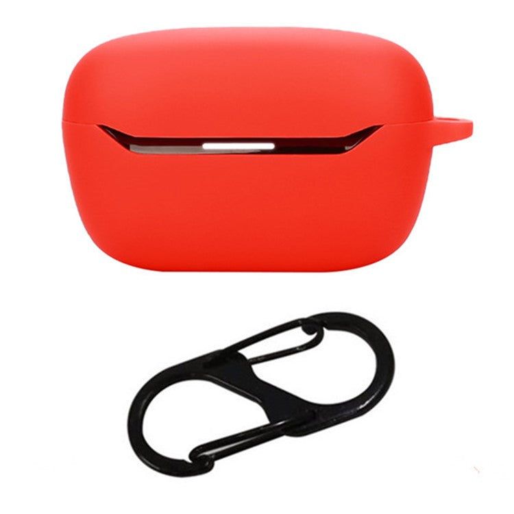 For JBL Endurance Race 2 Case with Anti Lost Buckle Bluetooth Earbuds Silicone Protective Cover - Red