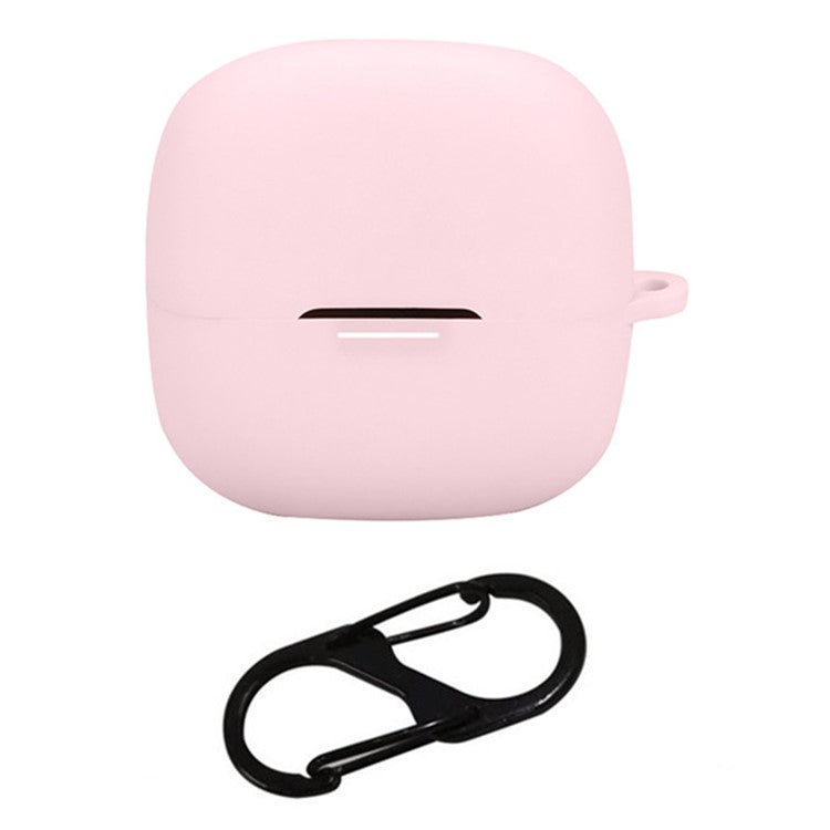 For Xiaomi Redmi Buds 6 Pro Gaming Edition Case with Anti Lost Buckle Bluetooth Earbuds Silicone Protective Cover - Pink