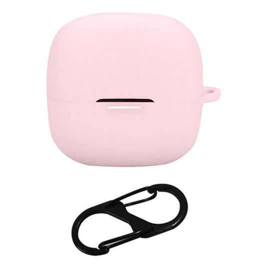 For Xiaomi Redmi Buds 6 Pro Gaming Edition Case with Anti Lost Buckle Bluetooth Earbuds Silicone Protective Cover - Pink