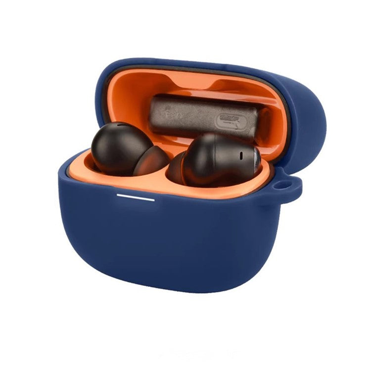 For Xiaomi Redmi Buds 6 Pro Gaming Edition Case with Anti Lost Buckle Bluetooth Earbuds Silicone Protective Cover - Black