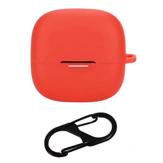 For Xiaomi Redmi Buds 6 Pro Gaming Edition Case with Anti Lost Buckle Bluetooth Earbuds Silicone Protective Cover - Red