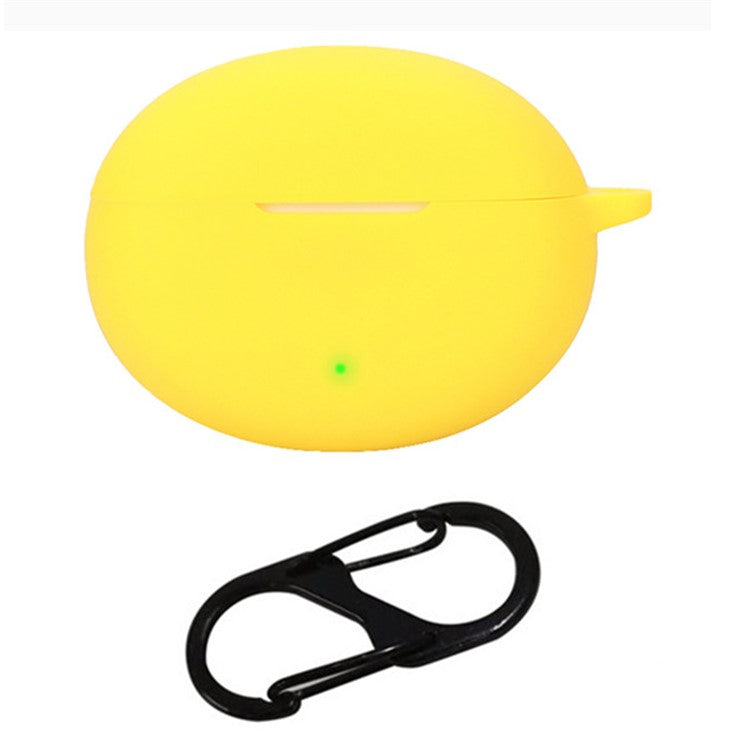 For OnePlus Buds Ace 2 Case with Anti Lost Buckle Bluetooth Earbuds Silicone Protective Cover - Yellow