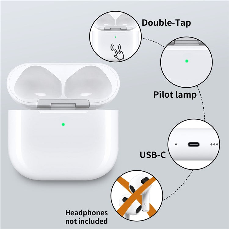 For Apple AirPods 4 Charging Case Bluetooth Earphone USB-C Port Wireless Charging Box