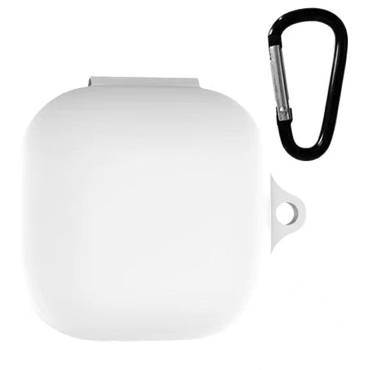 Full Protective Silicone Shockproof Portable Cover with Keychain for Beats Fit Pro - White