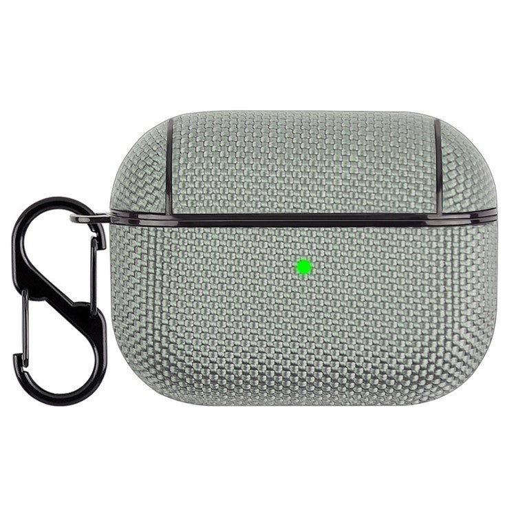 Solid Color Nylon Waterproof Bluetooth Earphone Protective Case Cover for AirPods Pro - Grey