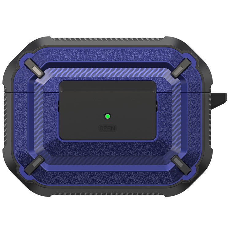 Portable Shockproof Anti-drop TPU+PC 2-in-1 Earphone Earbuds Case Cover with Lock/Buckle for Apple AirPods Pro - Type 4