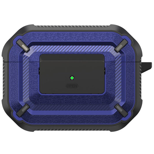 Portable Shockproof Anti-drop TPU+PC 2-in-1 Earphone Earbuds Case Cover with Lock/Buckle for Apple AirPods Pro - Type 4