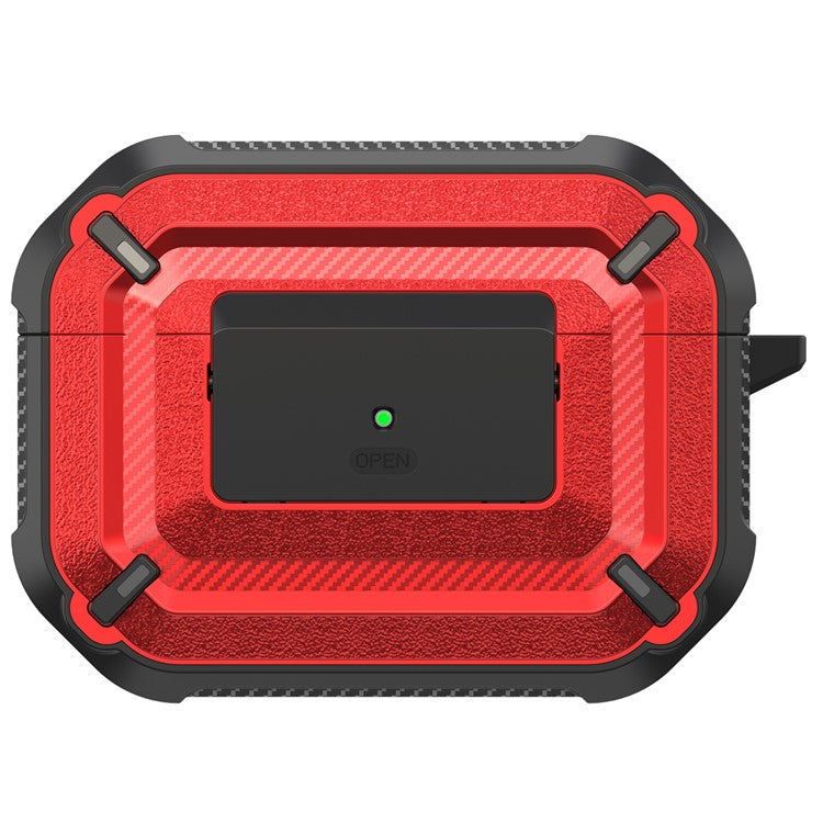 Portable Shockproof Anti-drop TPU+PC 2-in-1 Earphone Earbuds Case Cover with Lock/Buckle for Apple AirPods Pro - Type 5