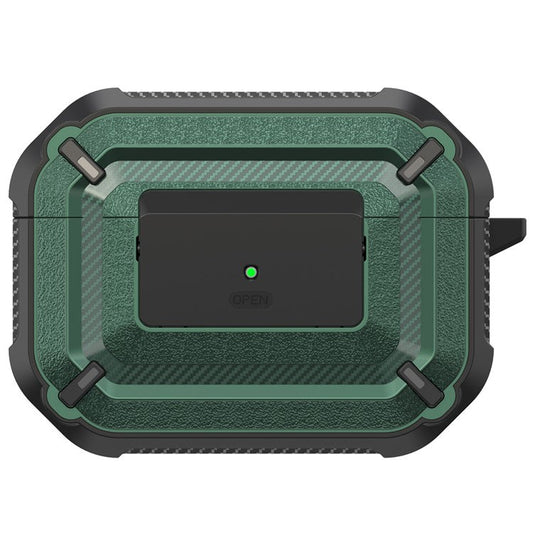 Portable Shockproof Anti-drop TPU+PC 2-in-1 Earphone Earbuds Case Cover with Lock/Buckle for Apple AirPods Pro - Type 6