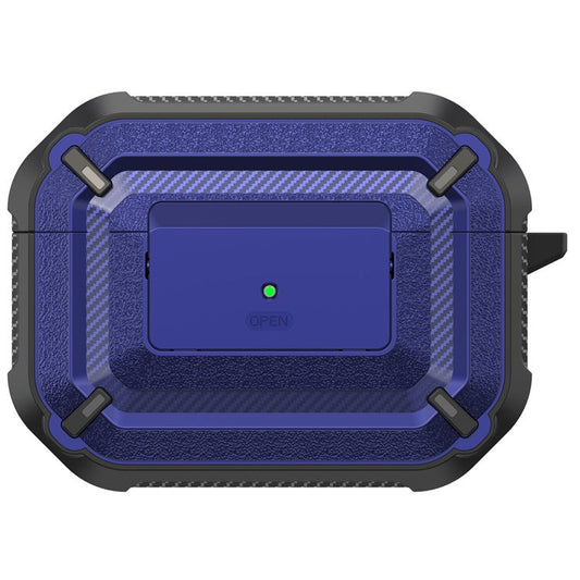 Portable Shockproof Anti-drop TPU+PC 2-in-1 Earphone Earbuds Case Cover with Lock/Buckle for Apple AirPods Pro - Type 7