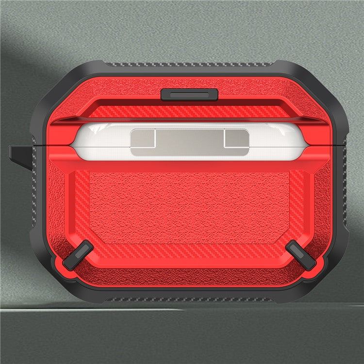 Portable Shockproof Anti-drop TPU+PC 2-in-1 Earphone Earbuds Case Cover with Lock/Buckle for Apple AirPods Pro - Type 8