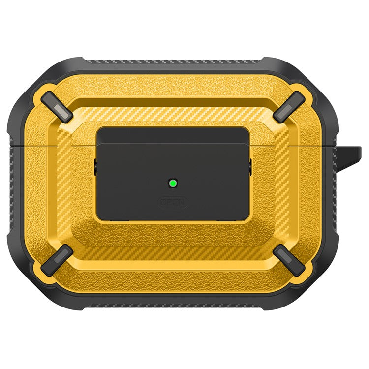 Portable Shockproof Anti-drop TPU+PC 2-in-1 Earphone Earbuds Case Cover with Lock/Buckle for Apple AirPods Pro - Type 10