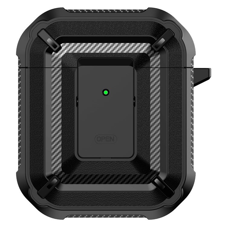 Anti-fall TPU+PC 2-in-1 Earphone Protective Case Cover with Lock/Buckle for Apple AirPods with Charging Case (2016)/(2019) / AirPods with Wireless Charging Case (2019) - Type 2