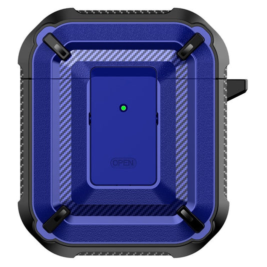 Anti-fall TPU+PC 2-in-1 Earphone Protective Case Cover with Lock/Buckle for Apple AirPods with Charging Case (2016)/(2019) / AirPods with Wireless Charging Case (2019) - Type 4