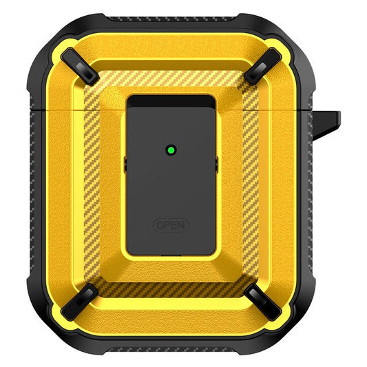Anti-fall TPU+PC 2-in-1 Earphone Protective Case Cover with Lock/Buckle for Apple AirPods with Charging Case (2016)/(2019) / AirPods with Wireless Charging Case (2019) - Type 6