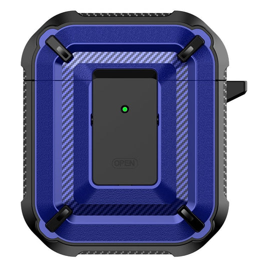 Anti-fall TPU+PC 2-in-1 Earphone Protective Case Cover with Lock/Buckle for Apple AirPods with Charging Case (2016)/(2019) / AirPods with Wireless Charging Case (2019) - Type 7