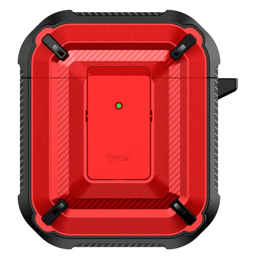 Anti-fall TPU+PC 2-in-1 Earphone Protective Case Cover with Lock/Buckle for Apple AirPods with Charging Case (2016)/(2019) / AirPods with Wireless Charging Case (2019) - Type 8