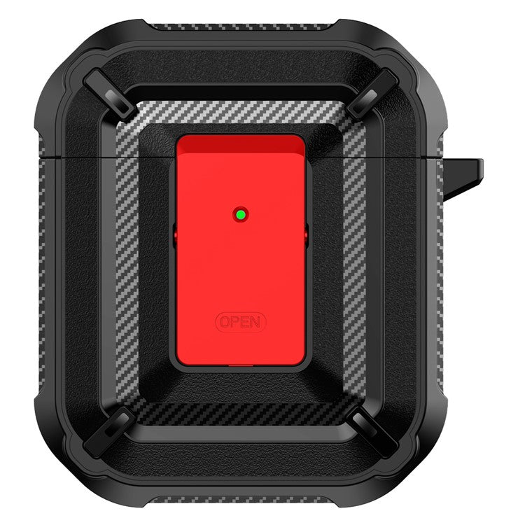 Anti-fall TPU+PC 2-in-1 Earphone Protective Case Cover with Lock/Buckle for Apple AirPods with Charging Case (2016)/(2019) / AirPods with Wireless Charging Case (2019) - Type 10