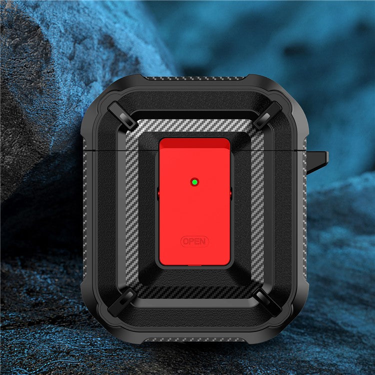 Anti-fall TPU+PC 2-in-1 Earphone Protective Case Cover with Lock/Buckle for Apple AirPods with Charging Case (2016)/(2019) / AirPods with Wireless Charging Case (2019) - Type 10