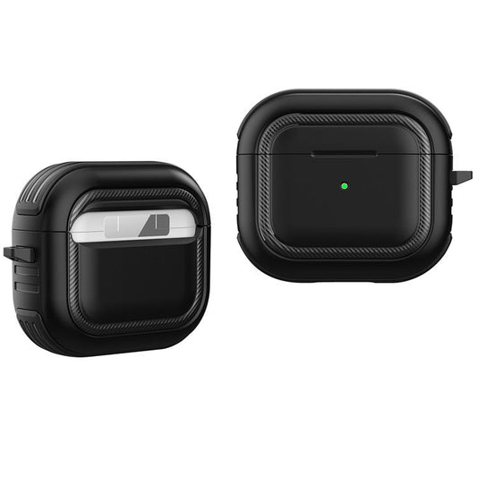 Bluetooth Earphone Anti-drop TPU+PC Protective Case Cover with Hanging Buckle for AirPods 3 - Style 2