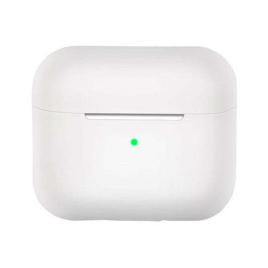 For AirPods 3 Solid Color Bluetooth Earphone Silicone Protective Case Cover - White
