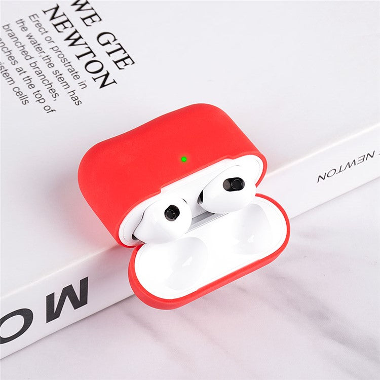 For AirPods 3 Solid Color Bluetooth Earphone Silicone Protective Case Cover - White