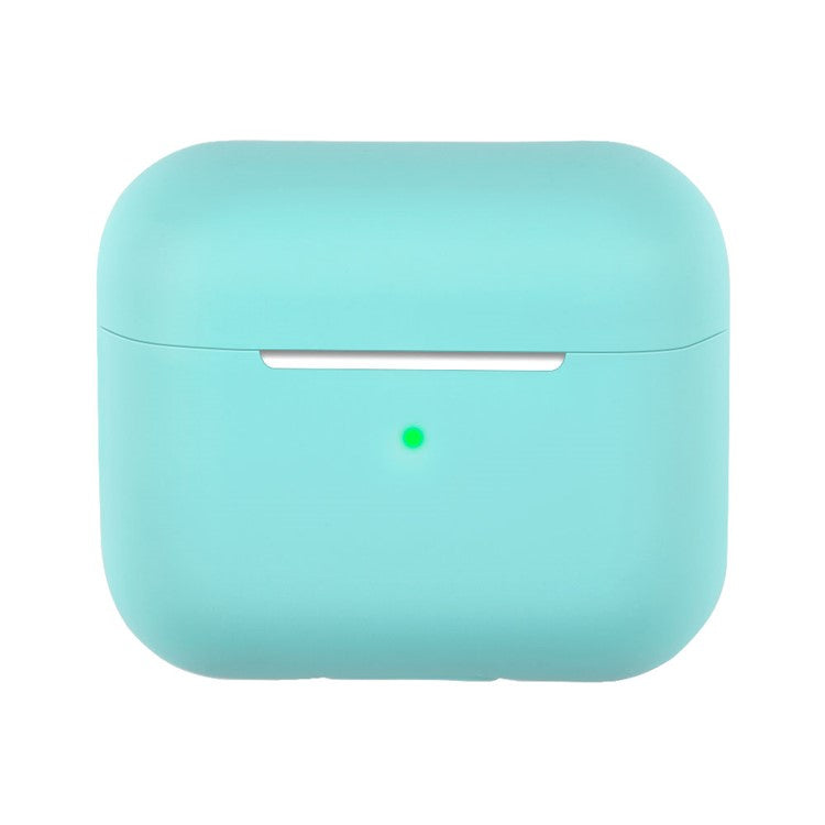 For AirPods 3 Solid Color Bluetooth Earphone Silicone Protective Case Cover - Mint Green