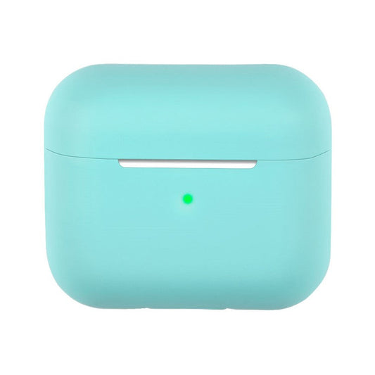 For AirPods 3 Solid Color Bluetooth Earphone Silicone Protective Case Cover - Mint Green