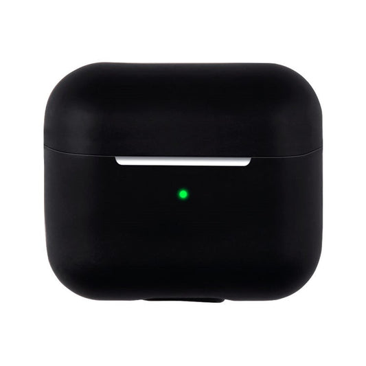 For AirPods 3 Solid Color Bluetooth Earphone Silicone Protective Case Cover - Black