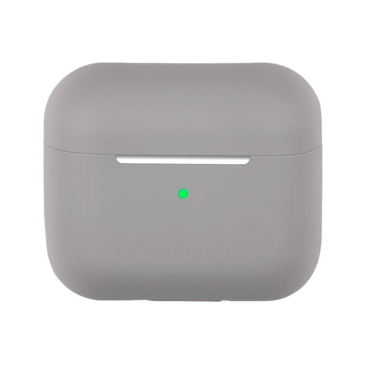 For AirPods 3 Solid Color Bluetooth Earphone Silicone Protective Case Cover - Grey