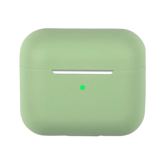 For AirPods 3 Solid Color Bluetooth Earphone Silicone Protective Case Cover - Matcha Green